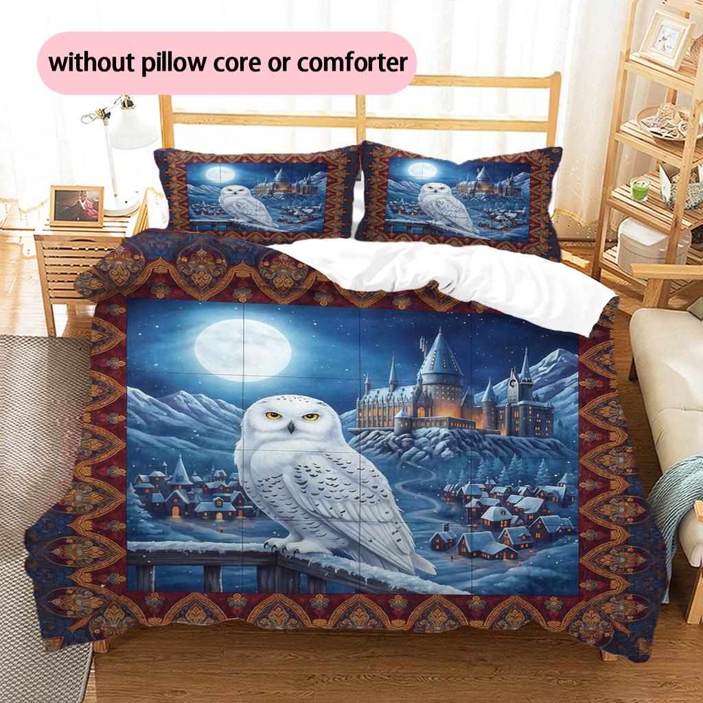 Cartoon Pattern Bedding Quilt Set Quilt Cover Pillowcase Home Decoration Birthday Gift (1 * duvet cover + 2 * pillowcase, without core)