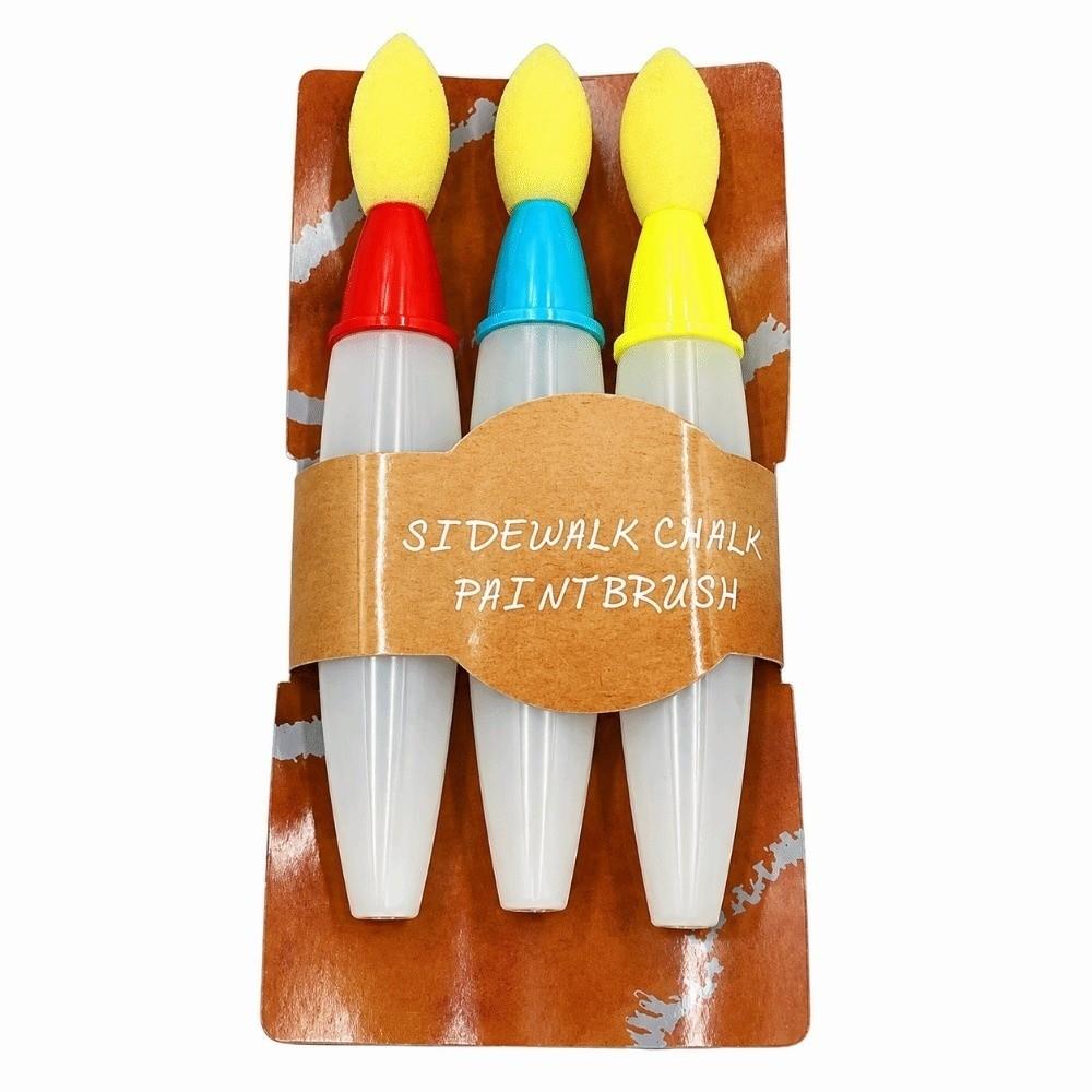 3Pcs Creative Round Applicators DIY Straight Liquid  Dauber Sponge  Drawing Beginners