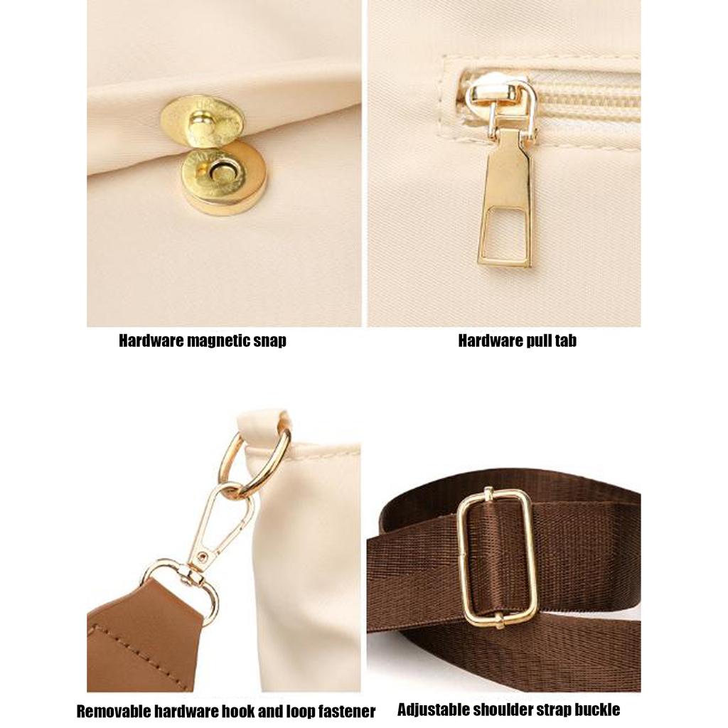 Women Waterproof Laptop Bag Large Capacity Versatile Briefcase Solid Color Leisure Sling Bag Business Meeting Travel Handbag