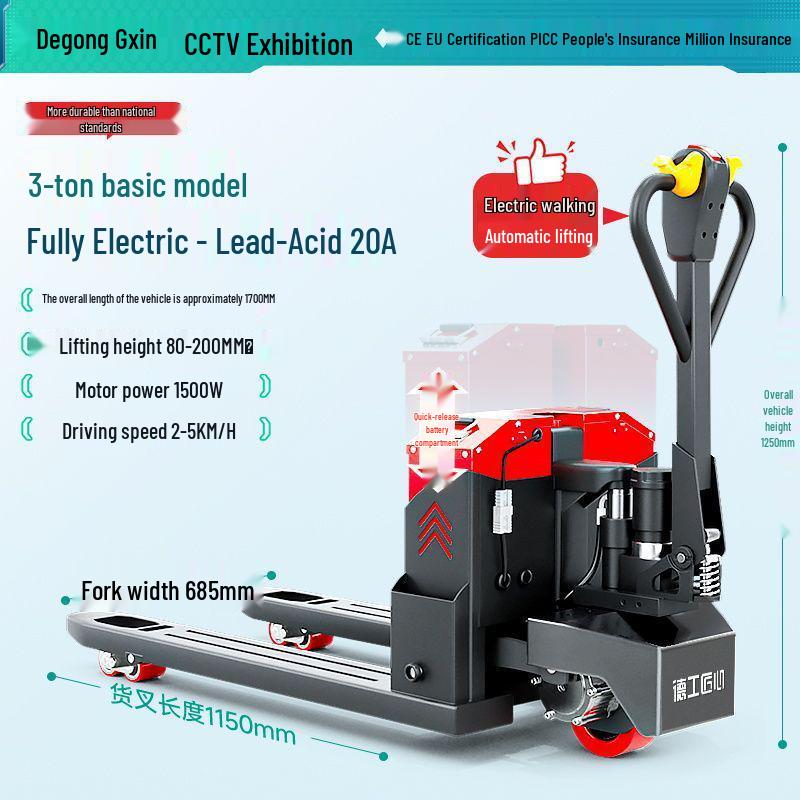 All-Terrain Electric Forklift for Warehouse and Construction Pallet Handling