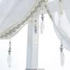 Sheer Rod Pocket Window Valance Drape with Delicate Laces and Beads for Adding Elegances to Any Room