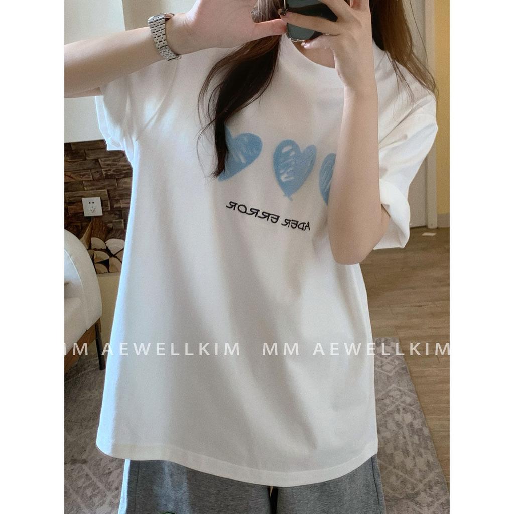Men Women Summer Korean Fashion Sweat Top Tees Oversize Embroidery Cotton outfits Female Costume