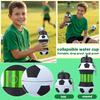 Football Cup Silicone Folding Cup, Creative Baseball-Themed Student Water Bottle, Portable, Shockproof, Leak-Proof Water Bottle For Kids