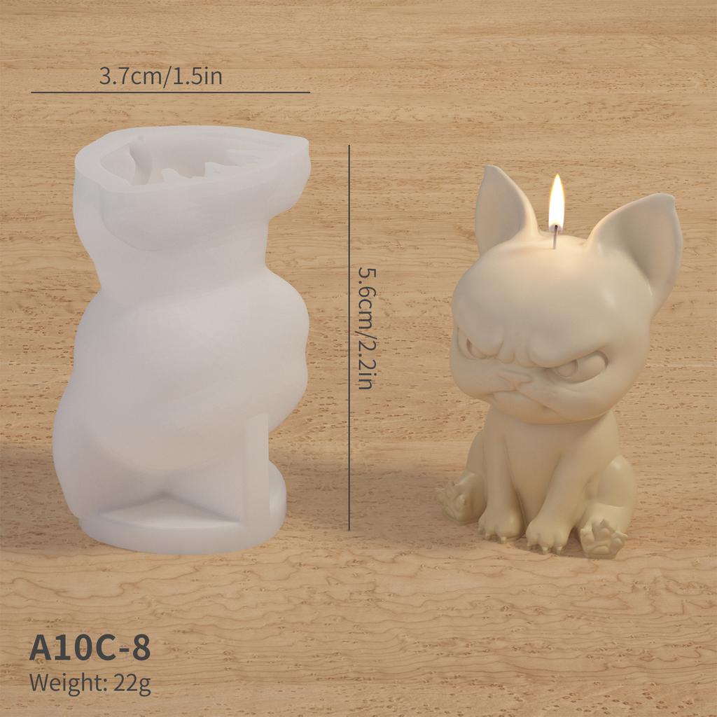 3D Dog Cat Silicone Candle Mold DIY Cute Animal Crystal Resin Mold Glue Gypsum Soap Mold For Candle Making Home Decoration Craft