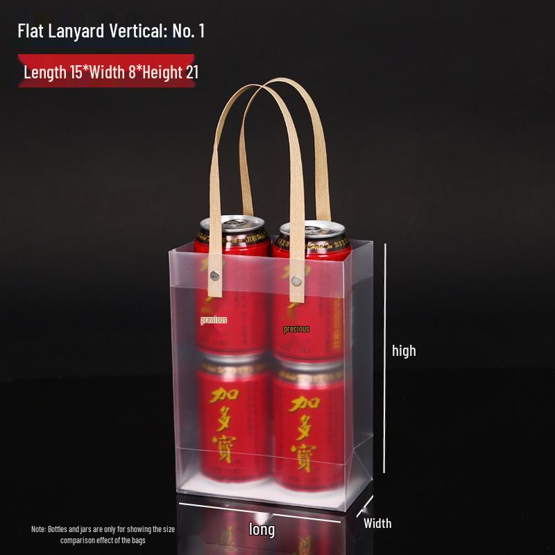 PP Transparent Frosted PVC Teacher's Day/Wedding Gift Tote Bag