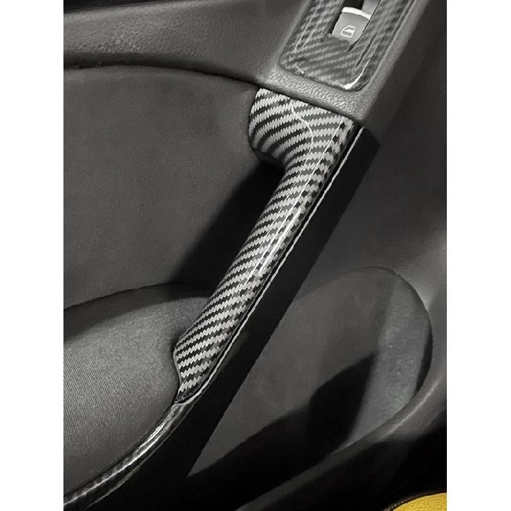 For VW Golf 6 MK6 2010-2013 4Pcs ABS Carbon Fiber Pattern Door Armrest Handle Cover, Interior Trim Accessories