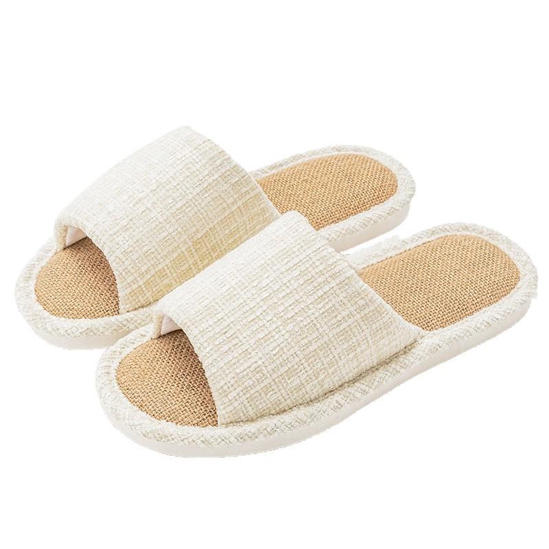 Lidani linen slippers men's summer home indoor four seasons non-slip sweat-absorbing women's floor cotton and linen sandals