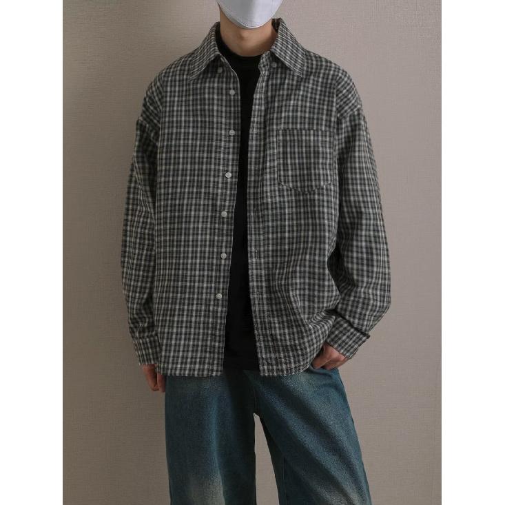 

Рубашка с длинным рукавом с буквенным принтом 2024 года в японском стиле в стиле Гонконга, свободная рубашка для мальчиков, летнее модное универсальное повседневное пальто 2XL чёрный