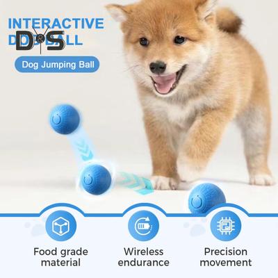 Interaktives Hundeballspielzeug, intelligenter springender elektrischer vibrierender Haustier-Hüpfball, wiederaufladbarer automatischer beweglicher Ball, Hundespielzeug für Hunde und Katzen