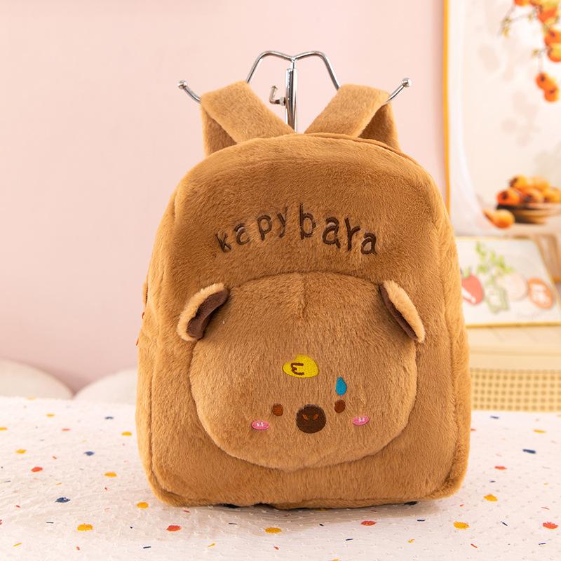 Capibara Plush Backpack Capybara Cute Animal Doll Backpack Student School Bag Gifts