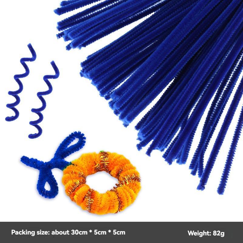Plush Stick 100pcs Twisting Bar Chenille Stems Wire Pipe Kids Toys DIY Strips Creative Hobby Material Stem Iron Felt Wires