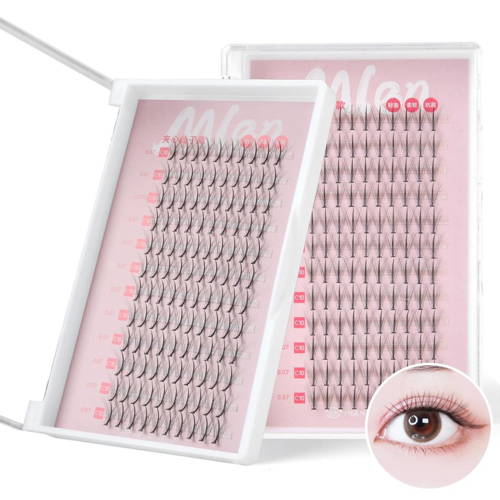 partial false popular DIY eyelash cute and beautiful large 10mm Natural-looking eyelashes, extensions, set. Ultra-lightweight, handmade, high-quality