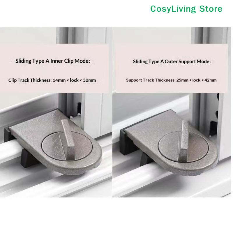 [CL]No-Drill Sliding Door Lock Child Safety Lock For Sliding Windows High-Rise Anti-Fall Limiter Anti-Theft Safety Latch[CL]