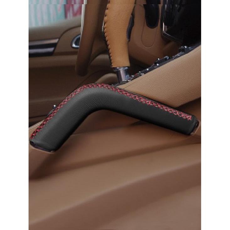 L&R Central Armrest Handle Black Leather Pretect Cover For Porsche Cayenne 11-16