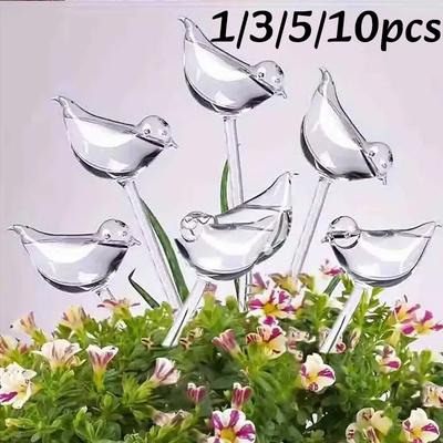 1-10pc Bird Automatic Flower Watering Device Garden Plant Drip Water Seepage Device Bird Shape Indoor Plant Watering Globes