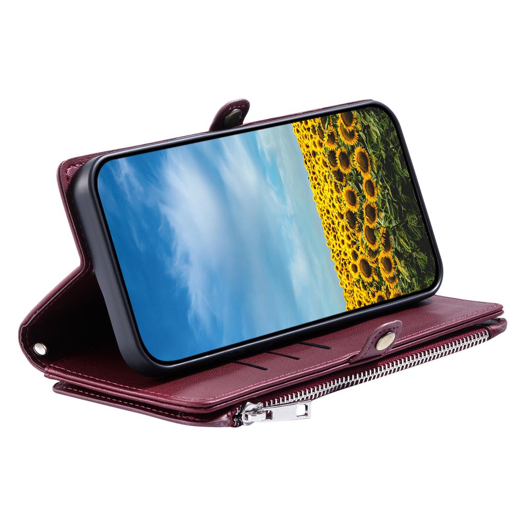 015 Style For Xiaomi Poco C75 4G/Redmi 14R 5G/14C 4G Case TPU+PU Leather Wallet Phone Cover with Straps