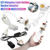 E27 Hanging Indoor Plants Light Holder Garden Lampholder With 4M Cable EU Plug with On/Off Switch Lamp Holder for Desk Light