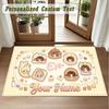 Crystal Velvet Square Rug Custom NameENHYPEN Pattern Non Slip Home Floor Decor Rug