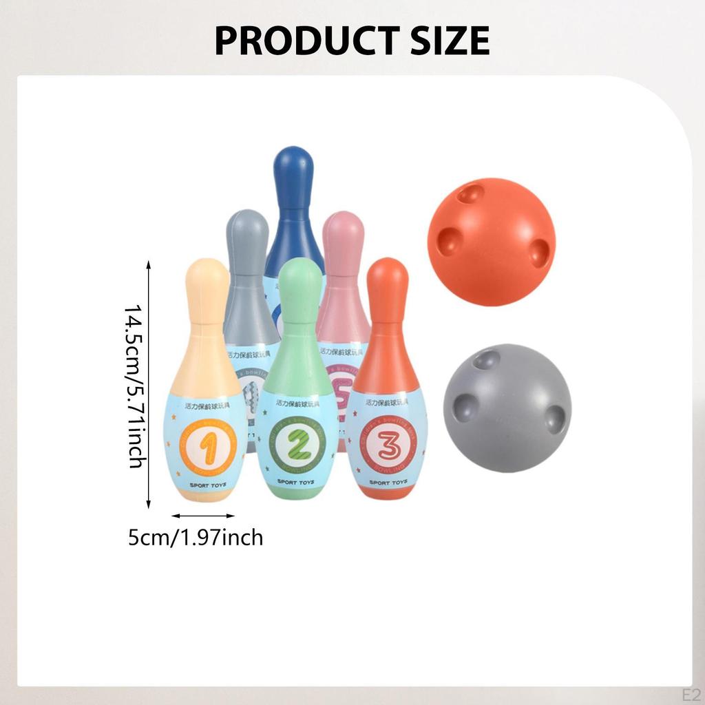 Bowling Game Set for Children, Suitable Indoor And Outdoor Use, with 6 Pins . This