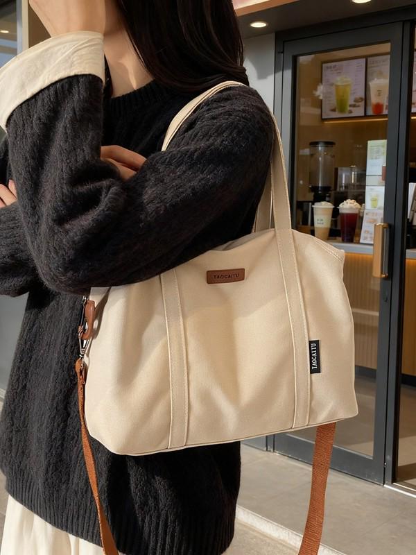 Trendy Lightweight Canvas Crossbody Bag - Large Capacity, Versatile Korean Style 2025