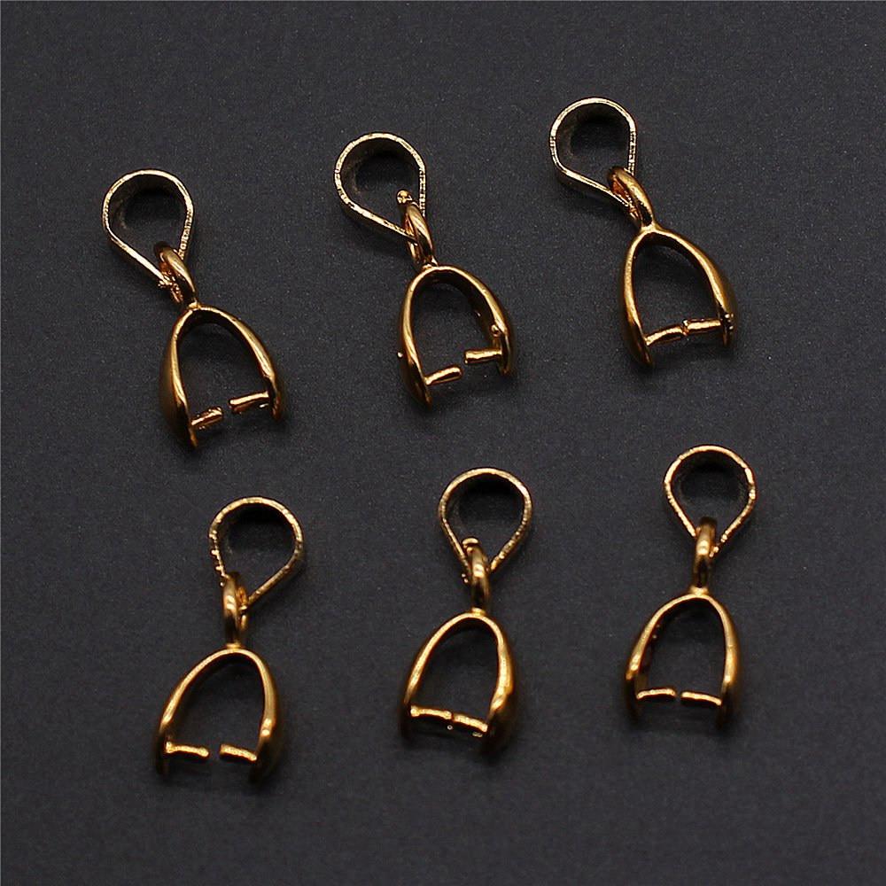 

30шт Подвески Застежки Ювелирные компоненты Аксессуары Золотой цвет Медь 6X15mm