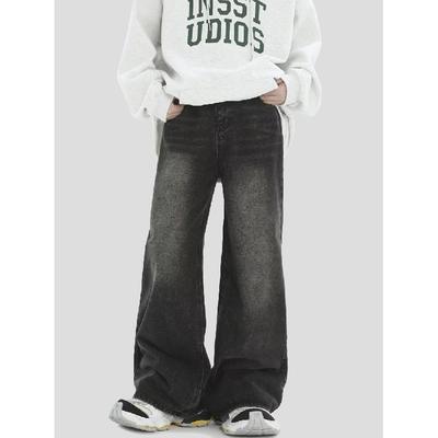 Retro-Jeans für Herren im neuen Herbststil, explosiver Street-Hooligan, hübsche Freizeithose für Teenager, lockere, gerade und weit geschnittene Herrenhose