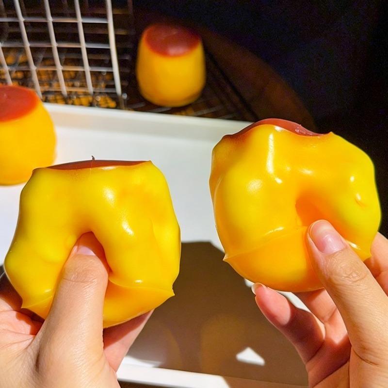 Pudding Croccante al Caramello Pallina Antistress Giocattolo Morbido Arachidi Croccanti, Patate Pallina Antistress Giocattolo Fidget ASMR Giocattoli Sensoriali per Alleviare lo Stress