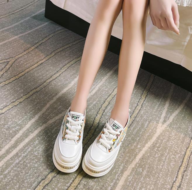 8CM Korean Version Thick Soled Height Increasing Womens Shoes Spring Summer New Comfortable Breathable Mesh Sports Casual Shoes