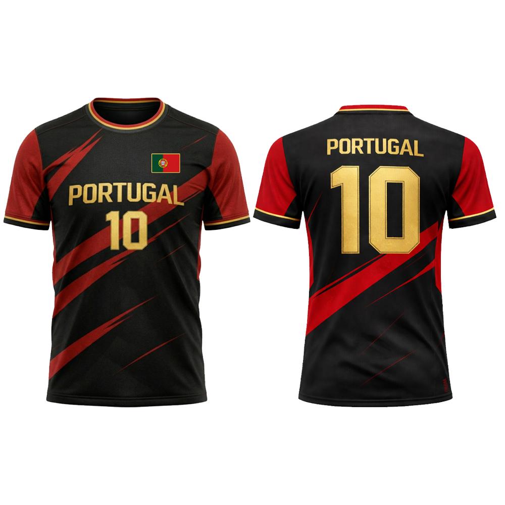 2026 Nieuw Portugal Vlag Print Shirt Ademend Sneldrogend Sportkleding Zomer Unisex Trainingskleding Volwassen Fan T-shirt