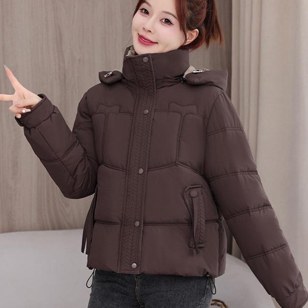 Cotton-padded bread clothes, small jackets, down cotton clothes, women's short slim-fitting thick jackets, new winter models