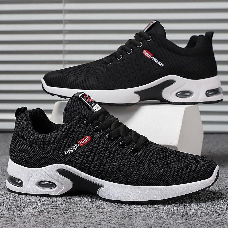 Shoes men's new men's shoes fly-woven air cushion soft-soled shoes fashion trend breathable sports shoes men