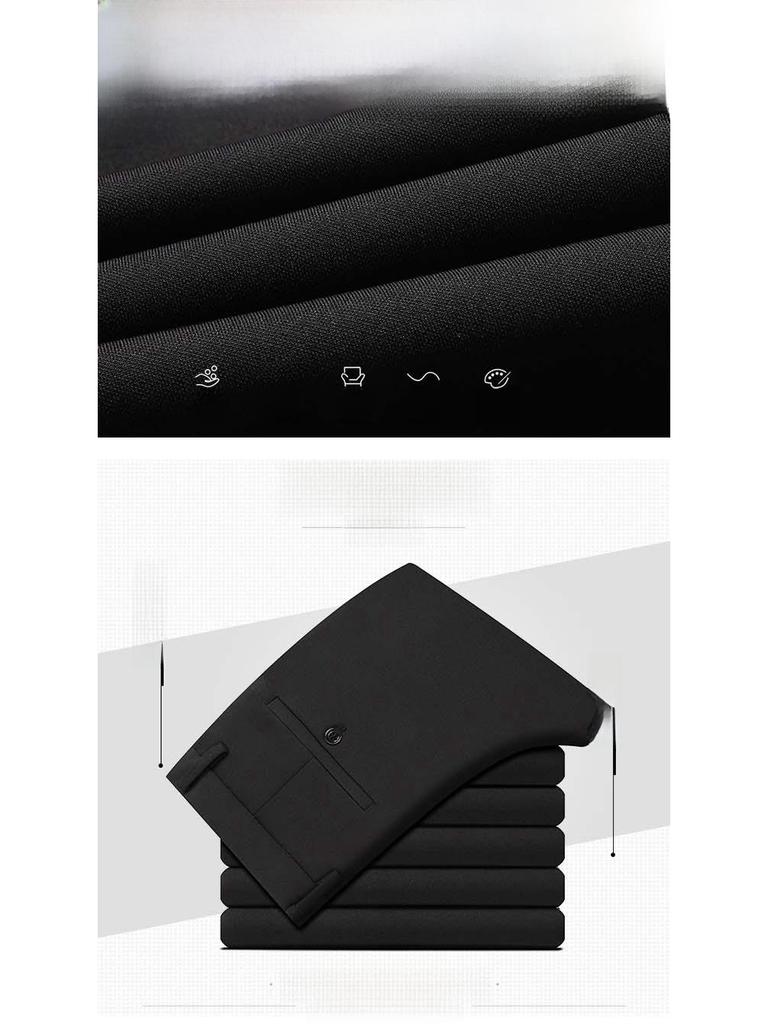 2025 Men's Elastic High Waist Straight Summer Pants for Seniors: Loose, Casual Trousers