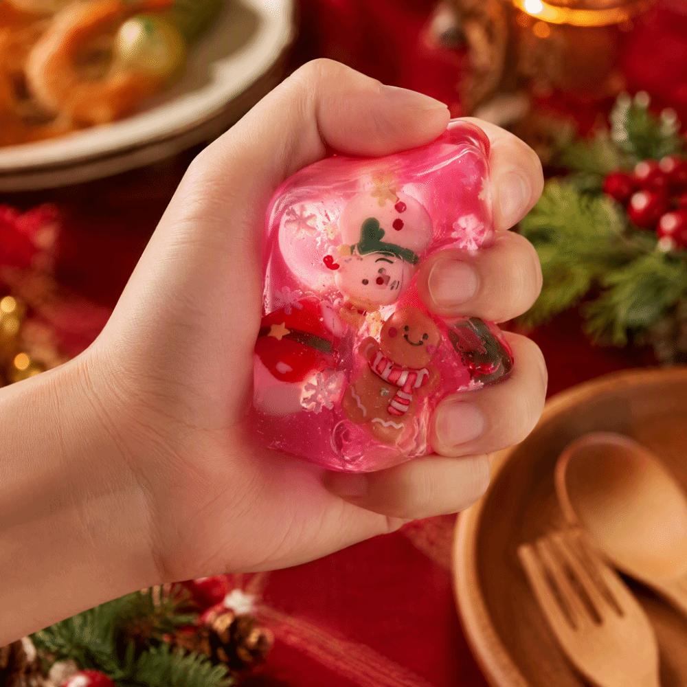 Cubic Shape Maltose Fidget Toys Christmas Theme Anti-stress Sensory Toy  Holiday Gifts