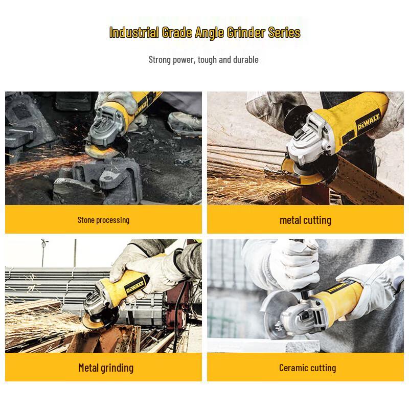 DeWalt 800W 100mm Angle Grinder CN plug (adapter included)