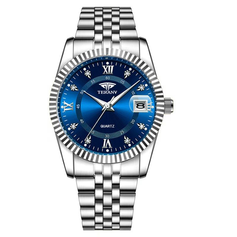 Men's Watch Calendar Fashion Casual Steel Belt Quartz Watch