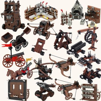 Middeleeuws Kasteel Belegeringswapens Bouwstenen Belegeringsmachine Kanon Kar Katapult Kruisboog MOC Assemblage Stenen Speelgoed