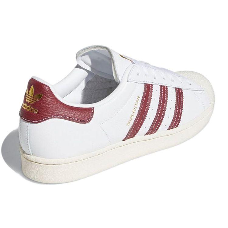 adidas Superstar White Collegiate Burgundy Unisex Sneakers Cloud-White Gold-Foil GZ1603