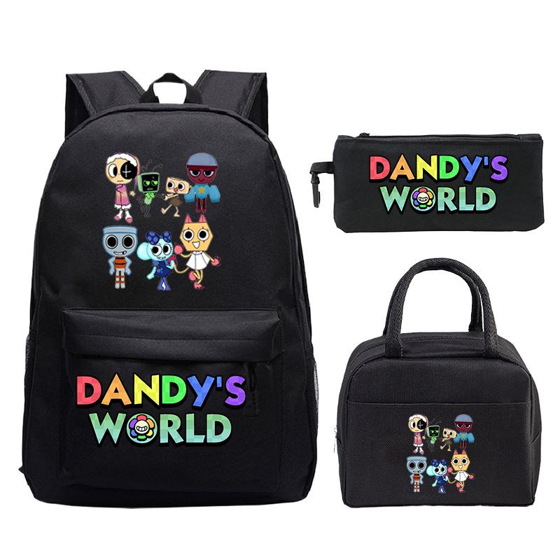 New Dandy's world game merchandise personalized printing primary and secondary school schoolbag three-piece set