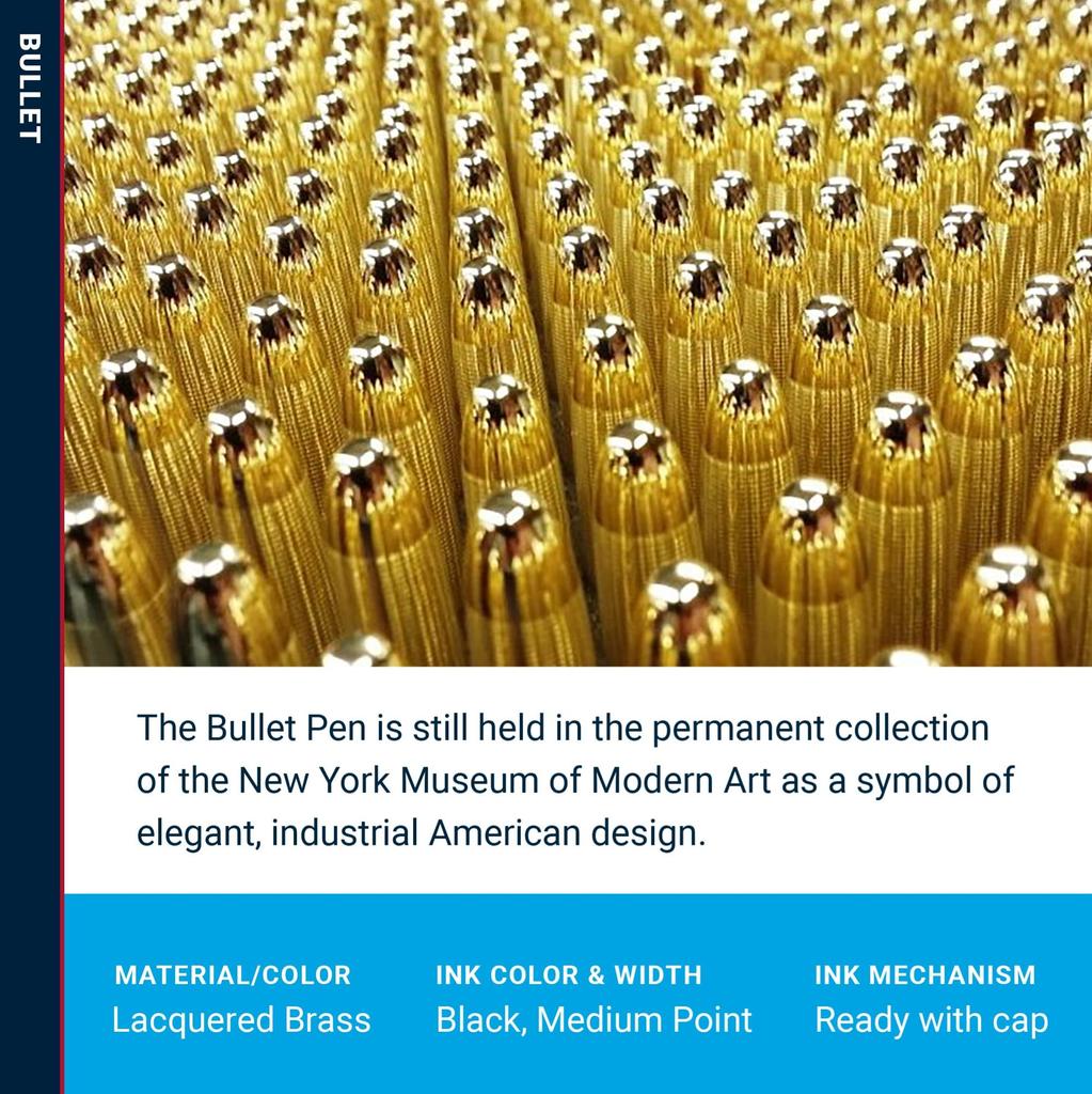 Fisher BULLET Ballpoint Pen Gold 1010328 EF-400G