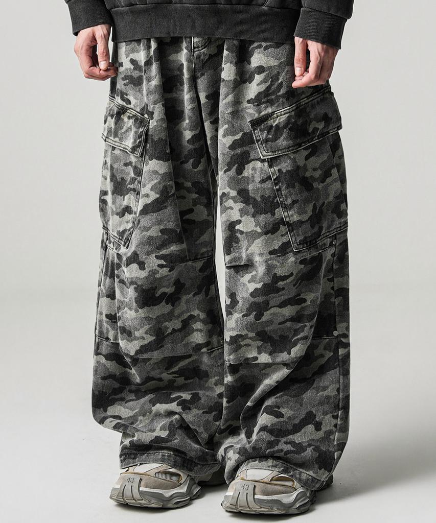 AVANDRESS Side Big Cargo Pants Light Camo