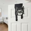 Black Coating Metal Cat Hooks Space Saving Coat Hat Bag Holder Unique Clothes Coat Hooks  Bedroom
