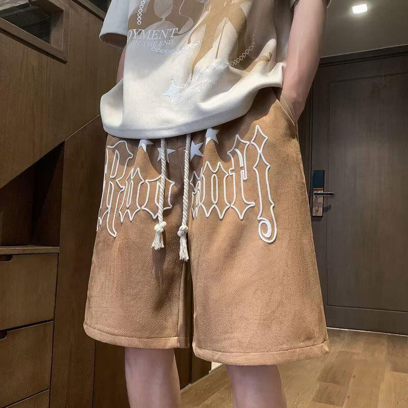 Pantalones Cortos de Verano para Hombre Nuevos Deportivos Sueltos Modernos Marca Versátiles Playa Cinco Puntos