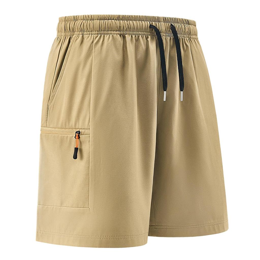 Men's Quick-Dry Casual Cargo Multi-Pocket Beach Shorts, Outdoor Vacation 5-Inch Shorts