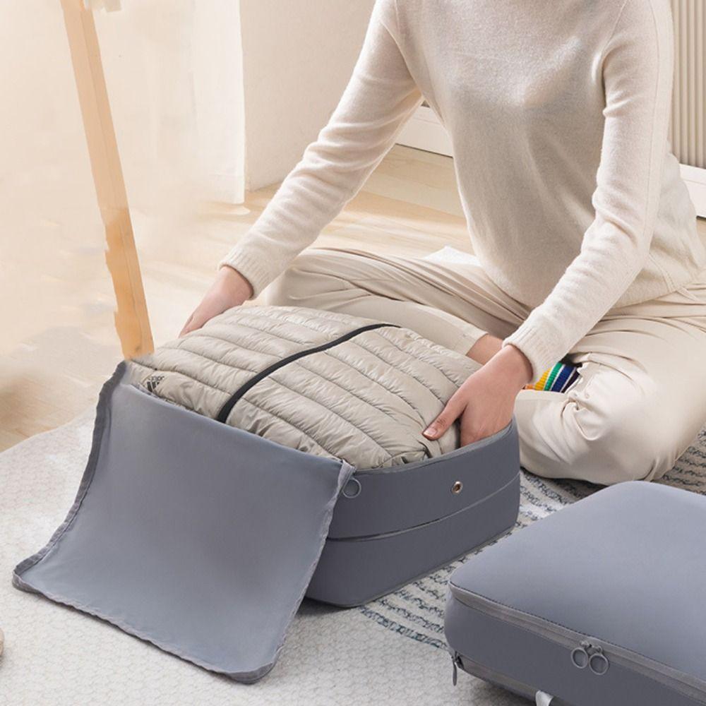 Polyester Down Jacket Storage Bag Large Capacity Compressed Travel Clothes Bag  Travel