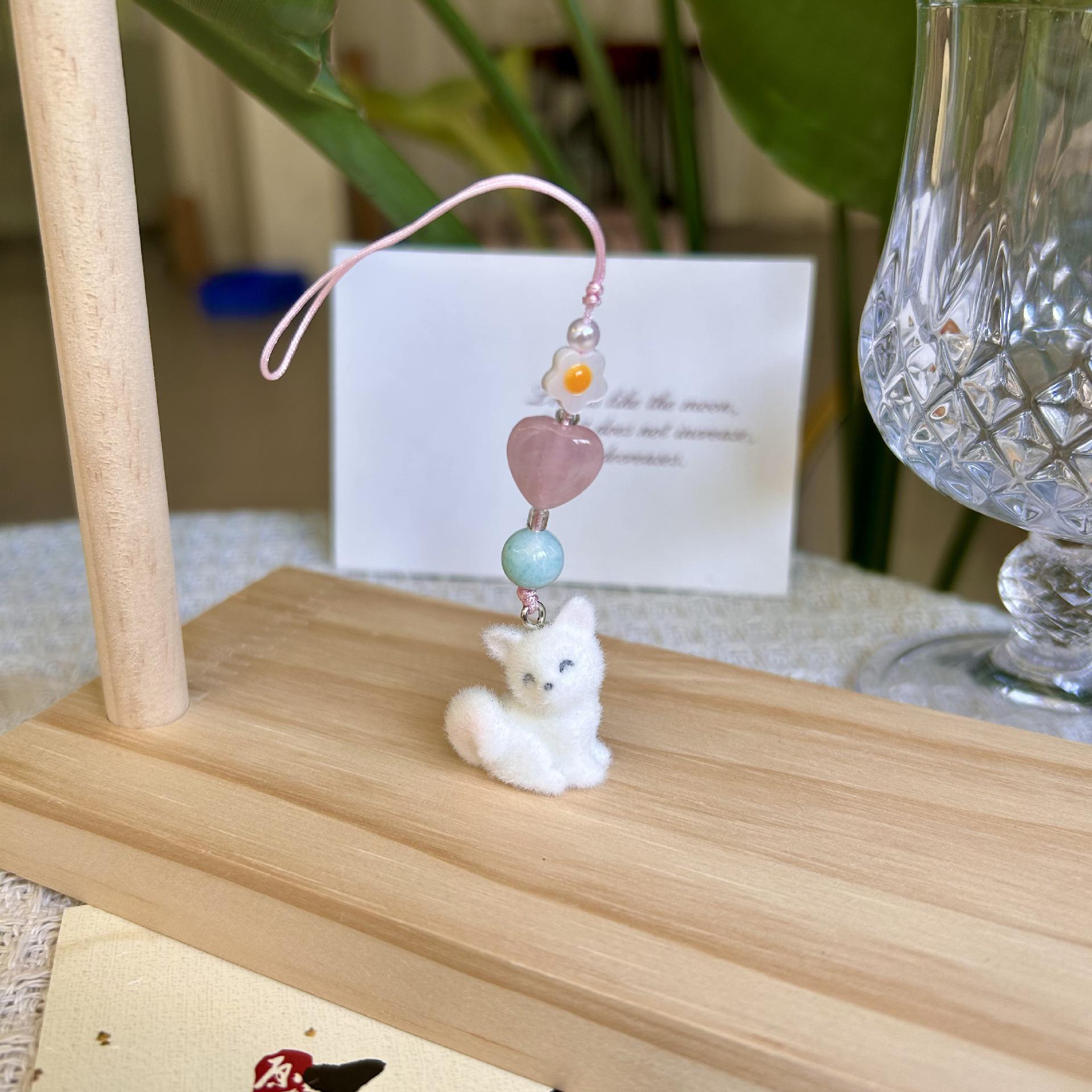 

Flocked Cute Cartoon Puppy Pendant - Trendy Animal Bag & Phone Charm