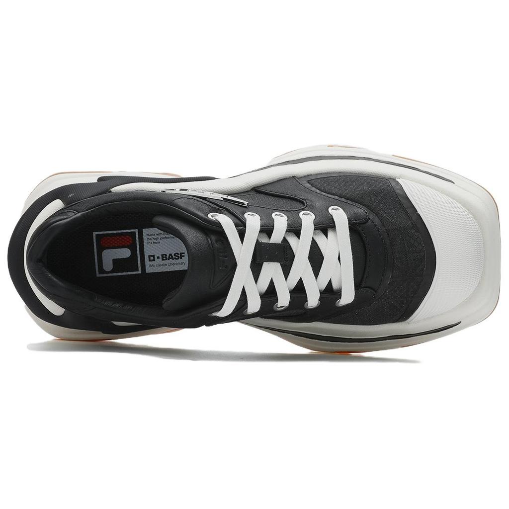 Fila Diva Fabric Top Grain Leather Mesh Comfortable Low-Top Lifestyle Sneakers Women Sneakers Black White F12W421118FBK