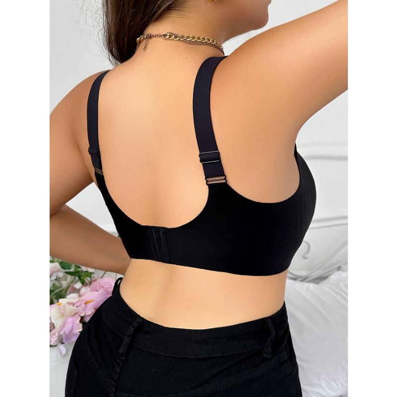 Plus Size Seamless Underwire Free Push Up Support Bra