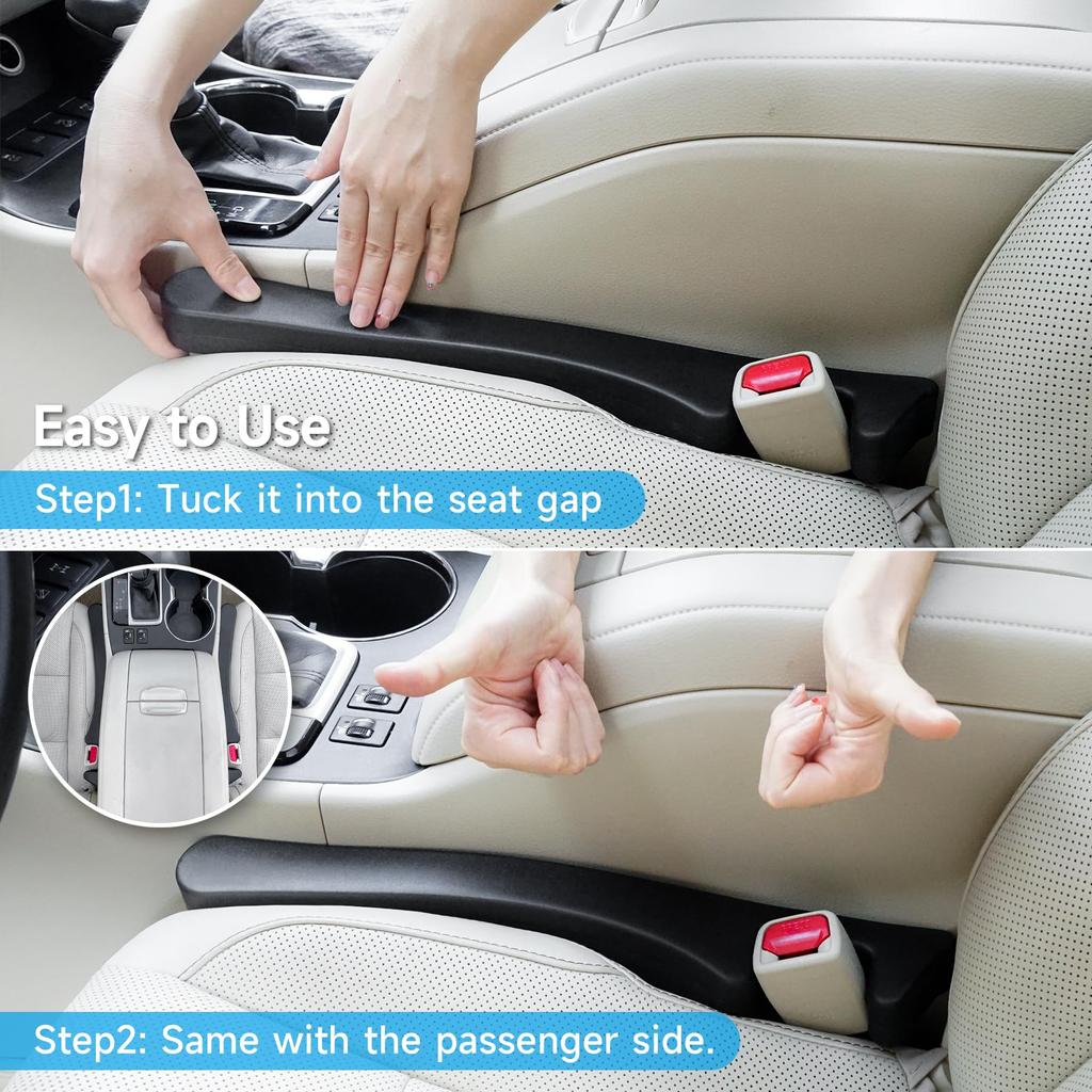 Givifive Car Gap Car Seat Molded Car Seat Leak Prevention Center Console Gap Easy Prevents Small Items from Seat and Passenger Compatible with