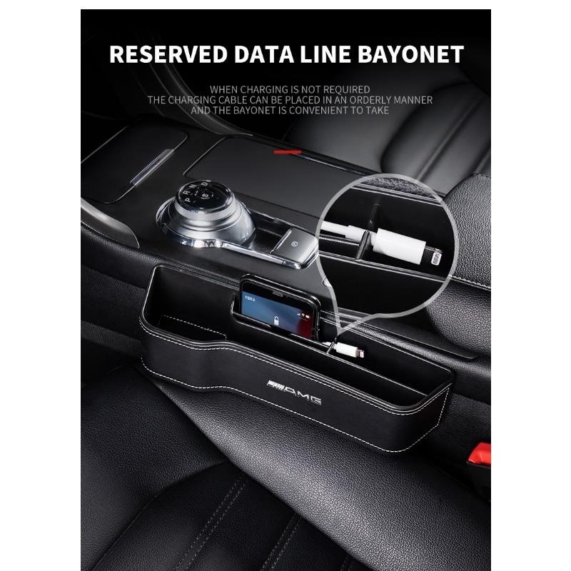 Multifunctional Car Seat Crevice Storage Box Seat Gap Slit Pocket Manager For Mercedes Benz AMG W212 W205 W246 W177 W176 W213 GLC GLE GLS ML Welcome