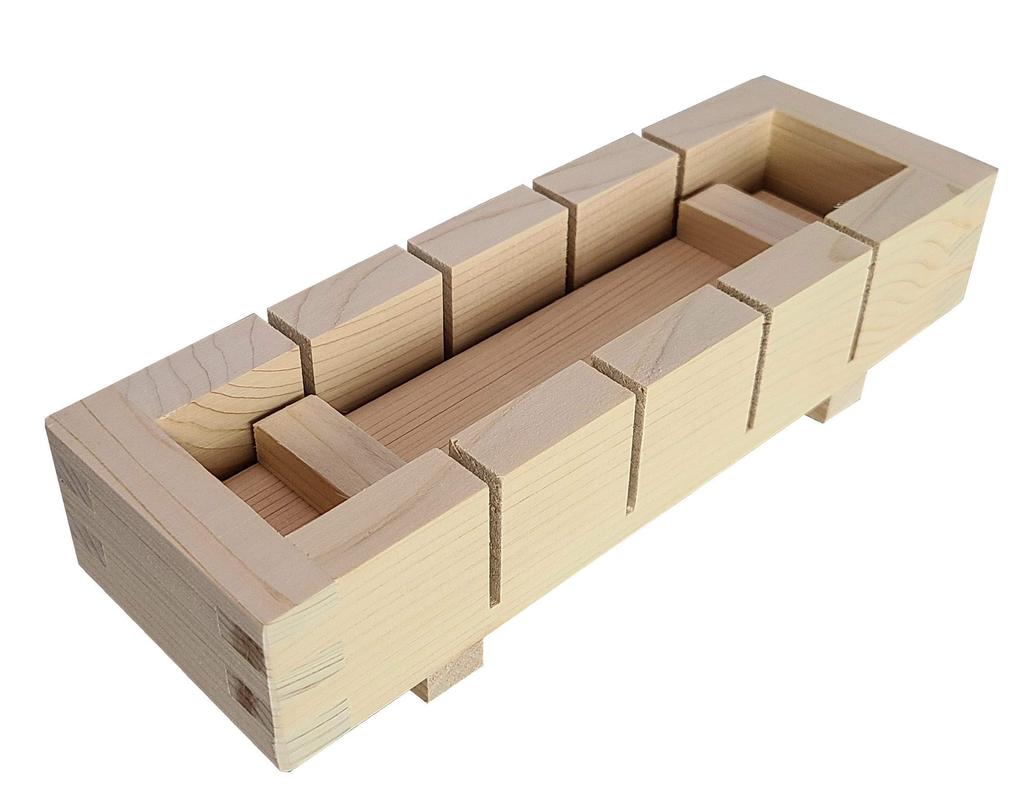 Umezawa Sushi Press Hinoki Natural Made In Japan Mold, 5-Cut, Wooden, Wood, Materials, Restaurant, Kitchen, Cookware, Parties, Events,